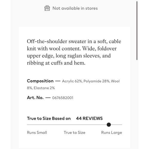 H&M Red Knit Off-the-shoulder Sweater XL - Picture 8 of 8